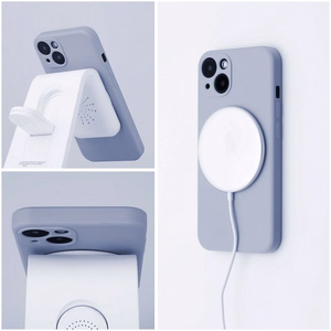 Case for Samsung S26 PLUS Silicone Mag Cover compatible with MagSafe (camera protection) light blue
