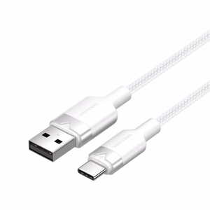 USB 2.0 A to USB-C 3A kaabel Vention CTNWH 2M (valge)