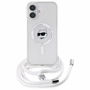 Karl Lagerfeld IML Choupette Head & Cord Magsafe iPhone 16 Ümbris - Clear