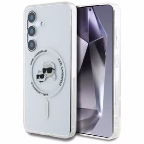KARL LAGERFELD ümbris jaoks SAMSUNG S25 Plus KLHMS25MHLSKCH (Magnetic IML Metal KC Heads) valge