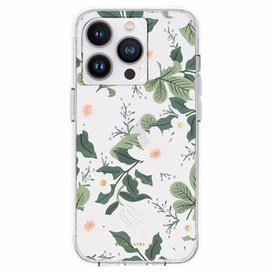 Rifle Paper Clear ümbris seadmele iPhone 14 Pro, Willow mustriga
