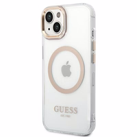 Guess GUHMP14SHTRMD iPhone 14 6.1 "kuldne / kuldne hard ümbris Metal Outline Magsafe