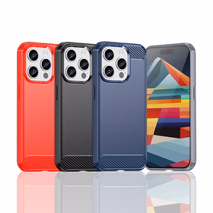 Flexible carbon pattern ümbris jaoks iPhone 15 Pro Carbon Ümbris - must