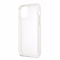 Guess GUHCN58PCGLSI iPhone 11 Pro hõbedane/hõbedane kõva ümbris Glitter