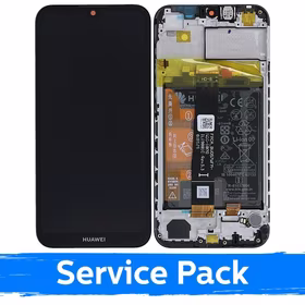 LCD Ekraan Ühildub Huawei Y5 2019 Must Koos Frame (Service Pack)