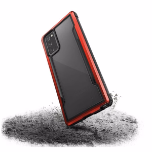 X-Doria Raptic Shield ümbris seadmele Samsung Galaxy Note 20, alumiiniumist, läbinud 3 m kukkumiskatse, punane