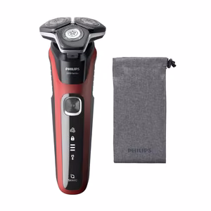 Philips Series 5000 S5883/10 мужская роторная электробритва с триммером черного цвета, красного цвета