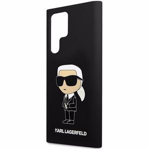 Karl Lagerfeld Silicone Ikonik ümbris jaoks Samsung Galaxy S24 Ultra - must