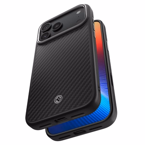 Spigen Enzo Aramid "T" MagSafe Ümbris jaoks iPhone 17 Pro - Must and Hõbedane