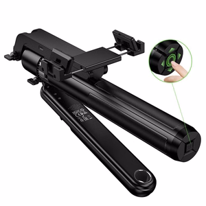 Selfie kepp-statiiv Hoco tripod juhtmevaba puldiga pöörlev 360 kraadi automaatse näojälgimisega K32 must