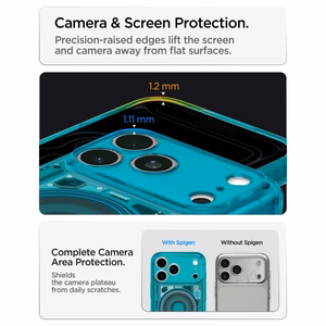 Spigen Ultra Hybrid MagSafe ümbris iPhone 18 Pro / 17 Pro jaoks, helesinine
