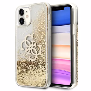 Guess 4G Big Liquid Glitter ümbris jaoks iPhone 11 6.1" / Xr - kuldne