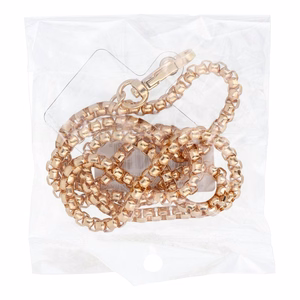 CHAIN #82 Phone lanyard, Phone pendant / cord length 80cm (40cm in the loop) / on neck - kuldne