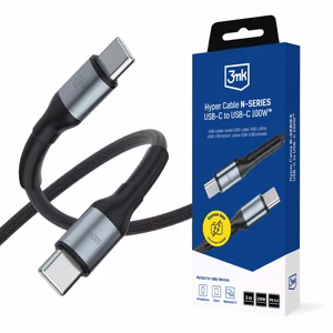 3mk Hyper Cable N-SERIES USB-C / USB-C 3m PD 3.0 QC 3.0 20V / 5A 100W - black
