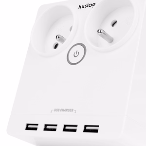 Huslog flat extension cord with 2 sockets EMX-190124