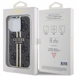 GUESS ümbris jaoks IPHONE 15 Pro GUHCP15LH4PSEGK (4G kuldne Stripe) must