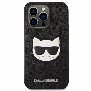 Karl Lagerfeld Saffiano Choupette Head Patch Case iPhone 14 Pro jaoks - must