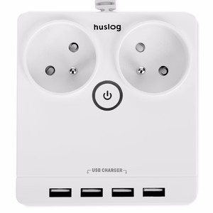 Huslog flat extension cord with 2 sockets EMX-190124