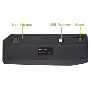 Techly ICTB9801TB klaviatuur RF juhtmevaba + Bluetooth QWERTY US English must