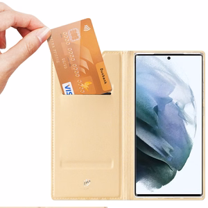 Чехол-книжка Dux Ducis Skin Pro для Samsung Galaxy S22 Ultra золотой