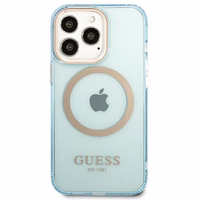 Guess kuldne Outline Translucent MagSafe ümbris jaoks iPhone 13 Pro / iPhone 13 - sinine