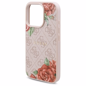 Guess GUHMP16XP4ROPEMCP iPhone 16 Pro Max 6.9" roosa/roosa hardcase 4G Flowers Print MagSafe