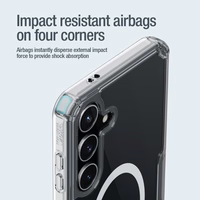 Nillkin Nature Pro armored ümbris with a magnetic ring jaoks Samsung Galaxy S24+ - valge