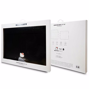 Hello Kitty PU Metal Logo ümbris jaoks a 14" laptop - must