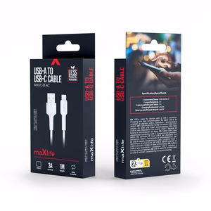 Maxlife MXUC-13 kaabel USB-A - USB-C 1,0 m 3,0A valge
