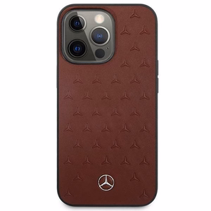 Mercedes MEHCP13LPSQRE iPhone 13 Pro / 13 6.1" punane ümbris Leather Stars Pattern