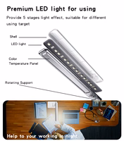 Yesido Lauaarvuti lamp DS20 induction koos LCD ekraan valge