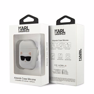 Karl Lagerfeld silikoonist Choupette ümbris AirPods 1/2 valge