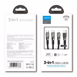 USB kaabel Joyroom 3in1 punane 130cm (kuni 3.5A / 480 mbps)