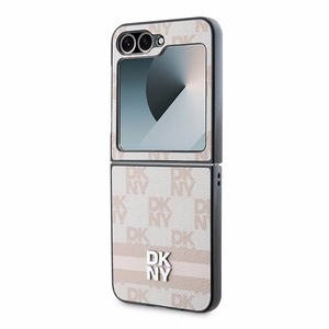 DKNY Checkered Pattern Printed Stripes Чехол для Samsung Galaxy Z Flip 6 - розовый