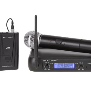 WR-358LD 2-kanaliline VHF juhtmevaba mikrofonikomplekt, käsi- ja klambermikrofon