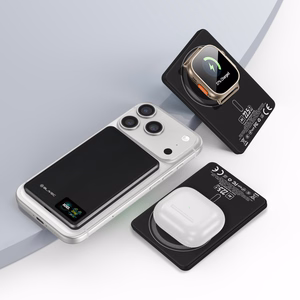 Blavec BJ-03 akupank 5000mAh ülieõhuke 7,8 mm Type-C 22,5W magnetiline MagSafe 3-in-1 must alumiinium
