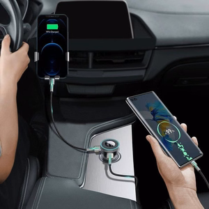 Car charger + FM transmiter BASEUS (CCLH-01) (2xUSB,bluetooth, 3.4A) black
