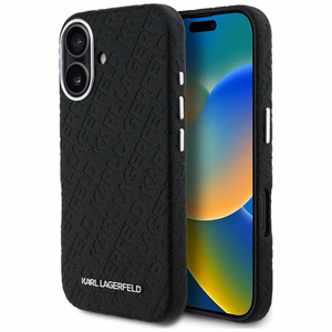 Karl Lagerfeld FW Stamped Karl MagSafe iPhone 16 Case - Black