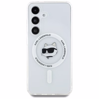 Ümbris Karl Lagerfeld Button Choupette Head Printed Logo MagSafe Samsung Galaxy S25 Plus valge