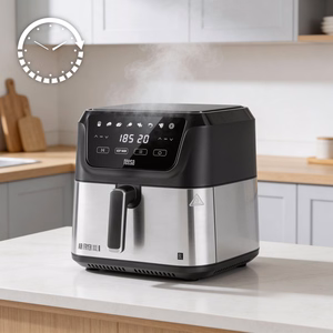 TEESA DIGITAL AIR FRYER XXL kuumaõhufritüür, 8 l, 1700 W, suur anum, programmid, soojashoidmine