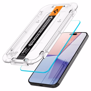 Spigen Glas.tR EZ Fit Karastatud klaas jaoks iPhone 15 Pro - 2 pcs.
