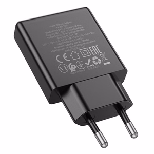 Phone Laadija Hoco Slim USB A + USB C QC3.0 PD 3A 20W N38 must
