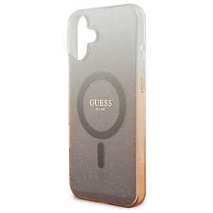 Guess IML Glitter Gradient MagSafe iPhone 16 Ümbris - Brown