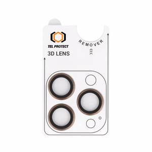 Закалённое стекло Tel Protect 3D Lens на камеру для Iphone 16 Pro/16 Pro Max титан (линз 3 шт.)