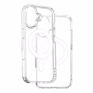 Anti Shock 1,5 mm Mag ümbris for iPhone 16 Pro 6,3" läbipaistev big hole + button