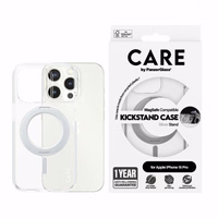 CARE by PanzerGlass Kickstand Ümbris MagSafe jaoks iPhone 15 Pro - hõbedane