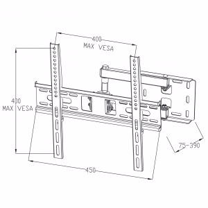 Hoidik 22"–55" telerile ART AR-53 35 kg