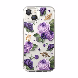 Ringke Fusion Design soomustatud kaane geelraamiga iPhone 14 Plus läbipaistev (lilla roosa) (FD637E29)