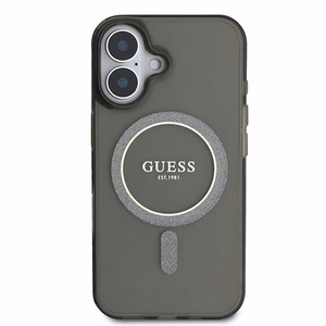 Guess IML Glitter Circle MagSafe ümbris jaoks iPhone 16 - must