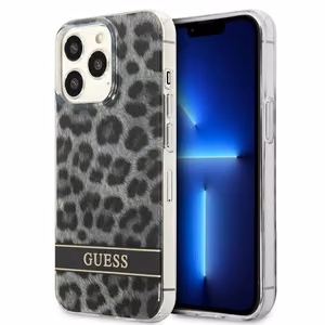 Guess GUHCP13LHSLEOK iPhone 13 Pro / 13 6.1" hall/halli kõvakaaneline Leopard